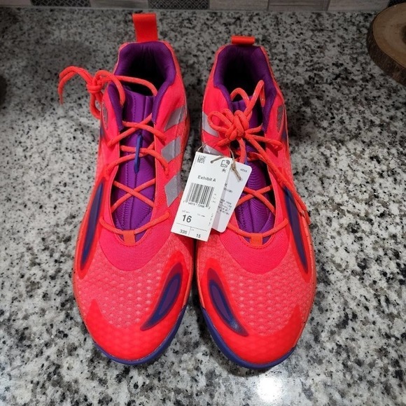 Adidas‎ Exhibit A Men\'s Size 16 Lightstrike Basketball Sneaker GY2752 Solar Red main image 6